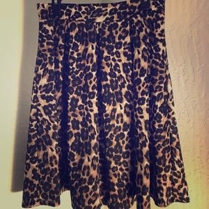 High Waisted Leopard Print Skirt